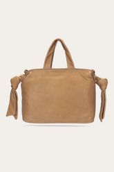 Beige Nora Knotted Satchel - Beige
