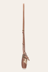 Women's Floral Crossbody Wristlet Wallet - Cognac