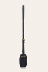 Melissa Black Sueded Croco Camera - Black