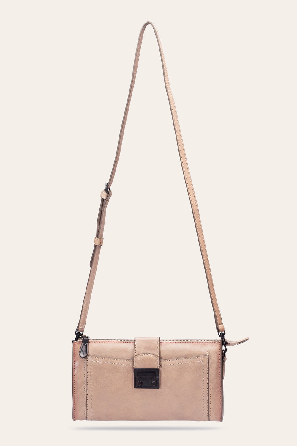 Alex Nude Crossbody Clutch - Nude