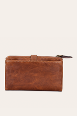 Melissa Cognac Double Zip Wallet - Cognac