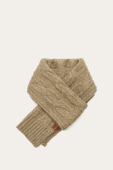 Burnt Olive Wide Cable Scarf - Burnt Olive