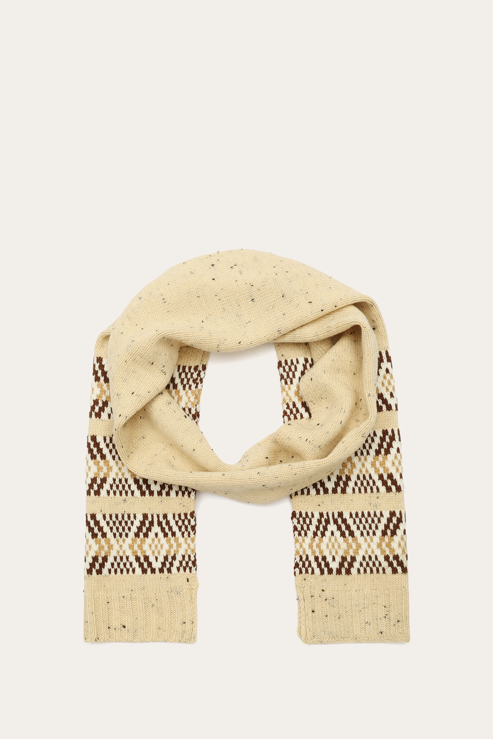 Birch Tweed Fair Isle Scarf - Birch
