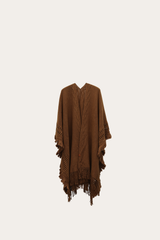 Acorn Embellished Fringe Ruana - Acorn