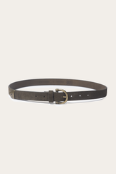 Light Olive 25mm Suede Horseshoe Buckle Belt - Light Olive