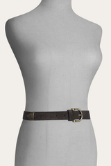 Light Olive 25mm Suede Horseshoe Buckle Belt - Light Olive