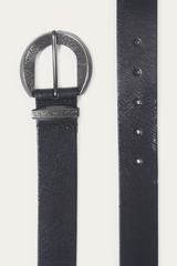 Black 35mm Engraved Buckle Belt - Black
