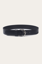 Black 40mm Belt With Woven Keeper - Black
