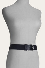 Black 40mm Belt With Woven Keeper - Black