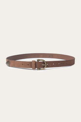 Light Whiskey 25mm Suede Horseshoe Buckle Belt - Light Whiskey