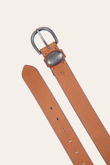 Women’s Beige 35mm Belt With Concho On Loop - Beige