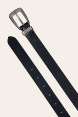 Women’s Black 25mm Belt With Metal Loop - Black