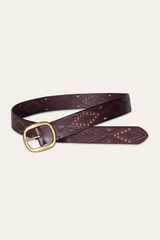 38mm Brown Southwestern Embossed Belt -