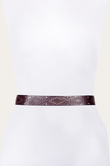 38mm Brown Southwestern Embossed Belt -