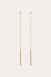 Women’s Lab Grown Diamond Lariat Earrings | Aurate x The Frye Company - 14k Yellow Gold
