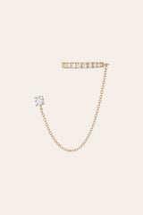 Women’s Lab Grown Diamond Stud and Ear Cuff | Aurate x The Frye Company - 14k Yellow Gold