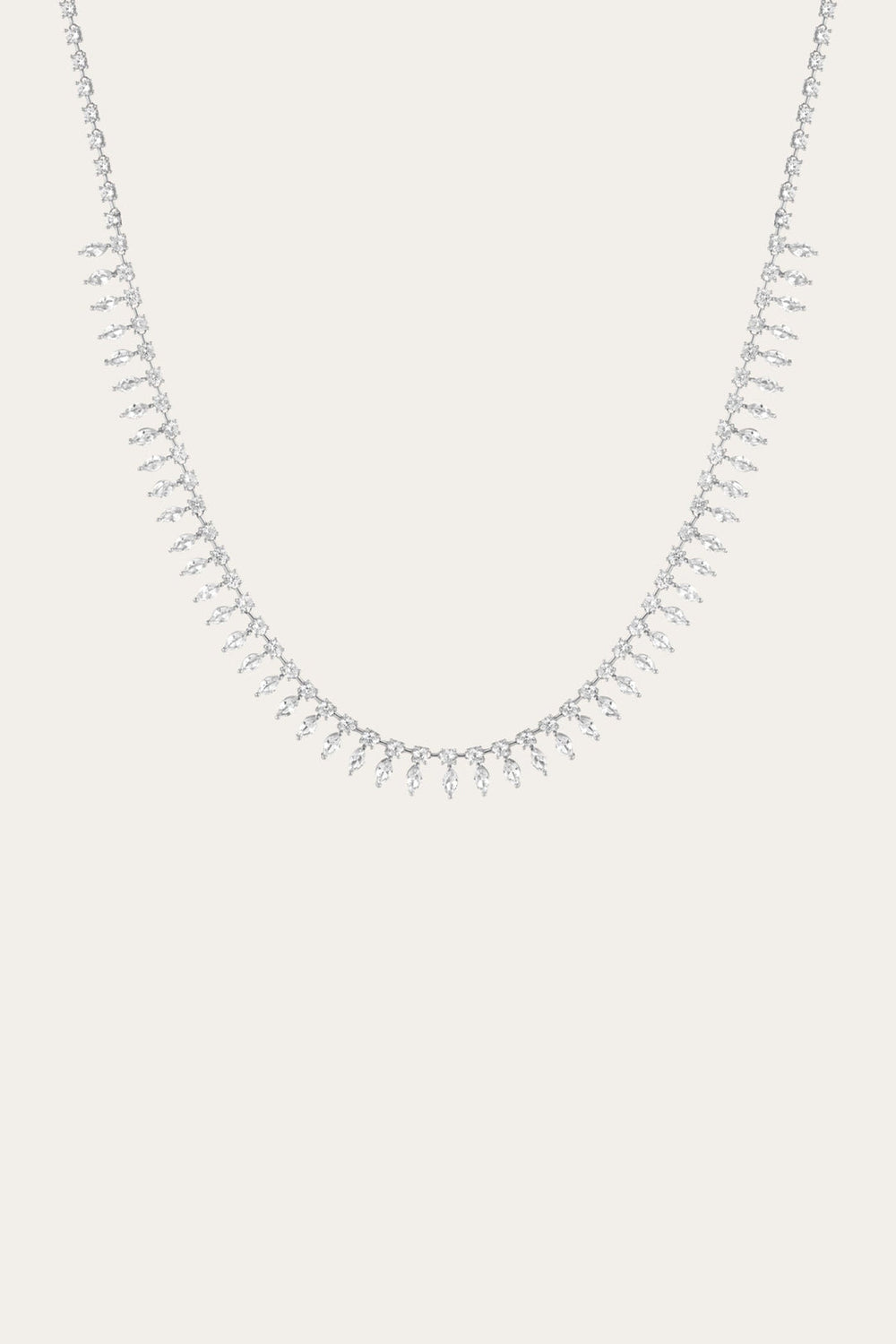 Women’s Marquise Fringe Necklace | Aurate x The Frye Company - Sterling Silver