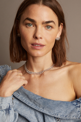 Women’s Marquise Fringe Necklace | Aurate x The Frye Company - Sterling Silver