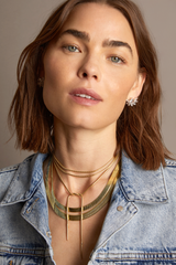 Women’s Extra Bold Herringbone Necklace | Aurate x The Frye Company - Yellow Vermeil