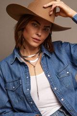 Women’s Extra Bold Herringbone Necklace | Aurate x The Frye Company - Sterling Silver