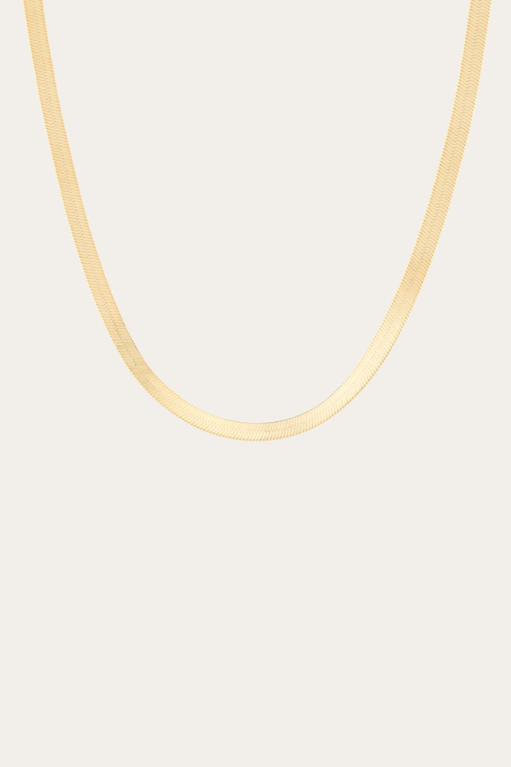 Women’s Bold Herringbone Necklace | Aurate x The Frye Company - Yellow Vermeil