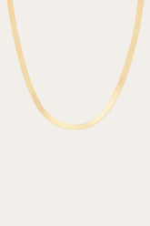 Women’s Bold Herringbone Necklace | Aurate x The Frye Company - Yellow Vermeil
