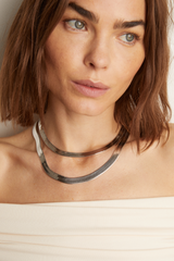 Women’s Bold Herringbone Necklace | Aurate x The Frye Company - Sterling Silver