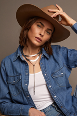 Women’s Bold Herringbone Necklace | Aurate x The Frye Company - Sterling Silver