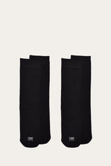 Women’s Black Bamboo Boot Socks 2 Pack - Black