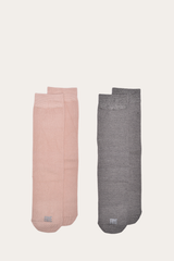 Women’s Blush Bamboo Boot Socks 2 Pack - Blush