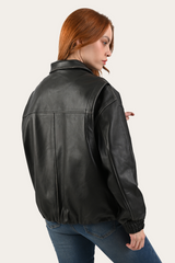 Black Harper Oversized Bomber - Black