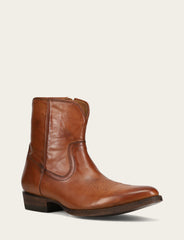 Men's Cognac Austin Inside Zip Boots - Cognac
