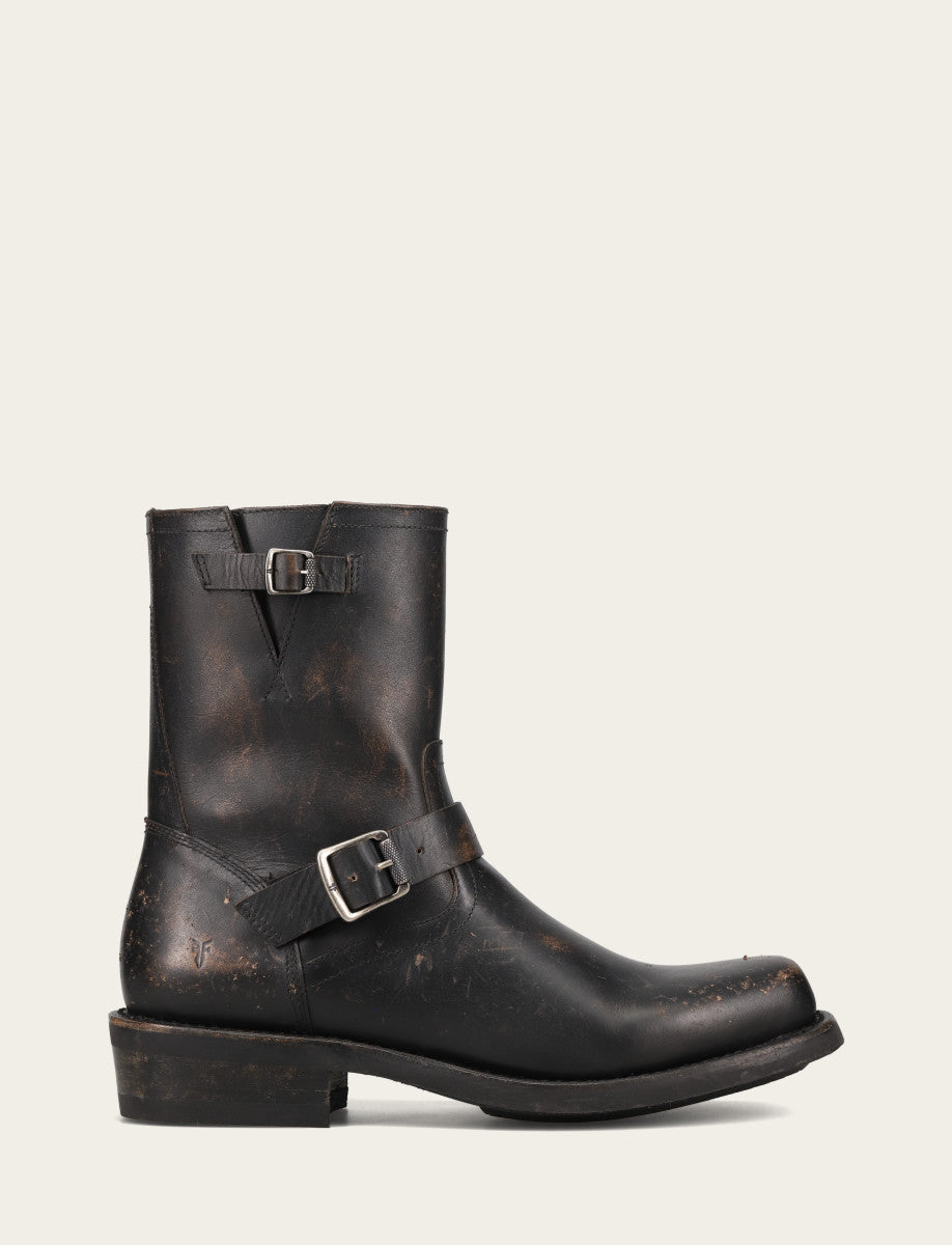 Men's Conway Engineer Smooth Leather Boot - Antique Black