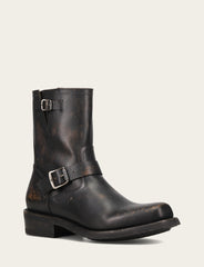 Men's Conway Engineer Smooth Leather Boot - Antique Black