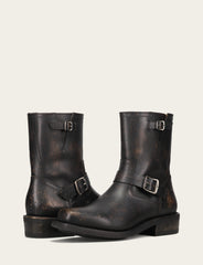 Men's Conway Engineer Smooth Leather Boot - Antique Black