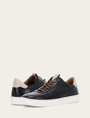 Men's Black Astor Low Lace Court Sneakers - Black