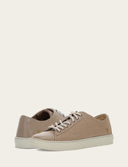 Men's Khaki Astor Cap Toe Low Lace Sneakers - Khaki