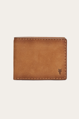 Logan Nubuck Cognac Money Clip Card Case - Cognac