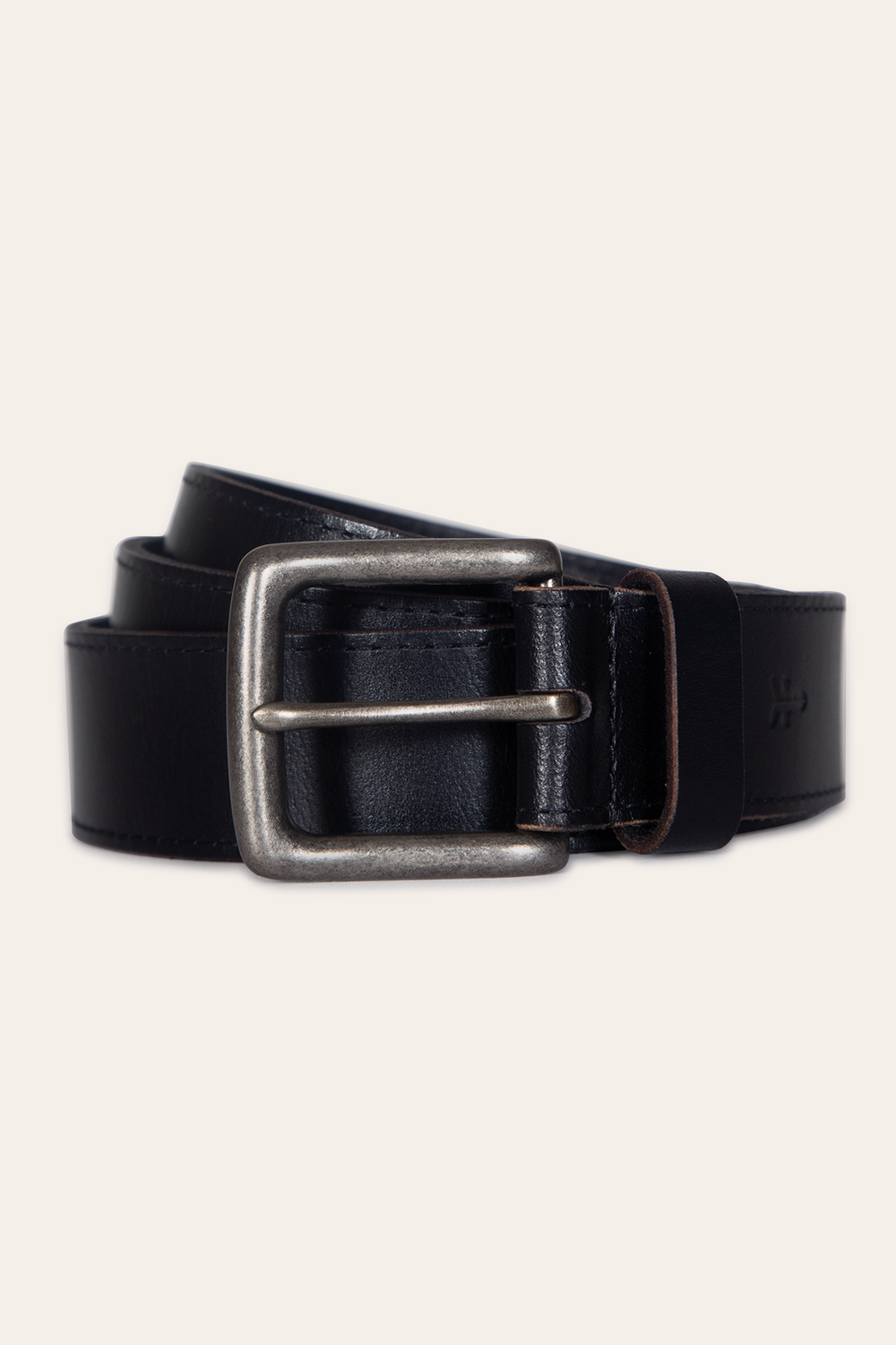 Men’s Black 35mm Pull Up Leather Belt - Black