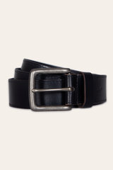 Men’s Black 35mm Pull Up Leather Belt - Black
