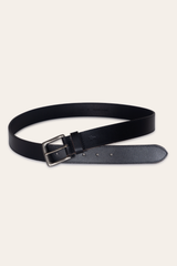 Men’s Black 35mm Pull Up Leather Belt - Black