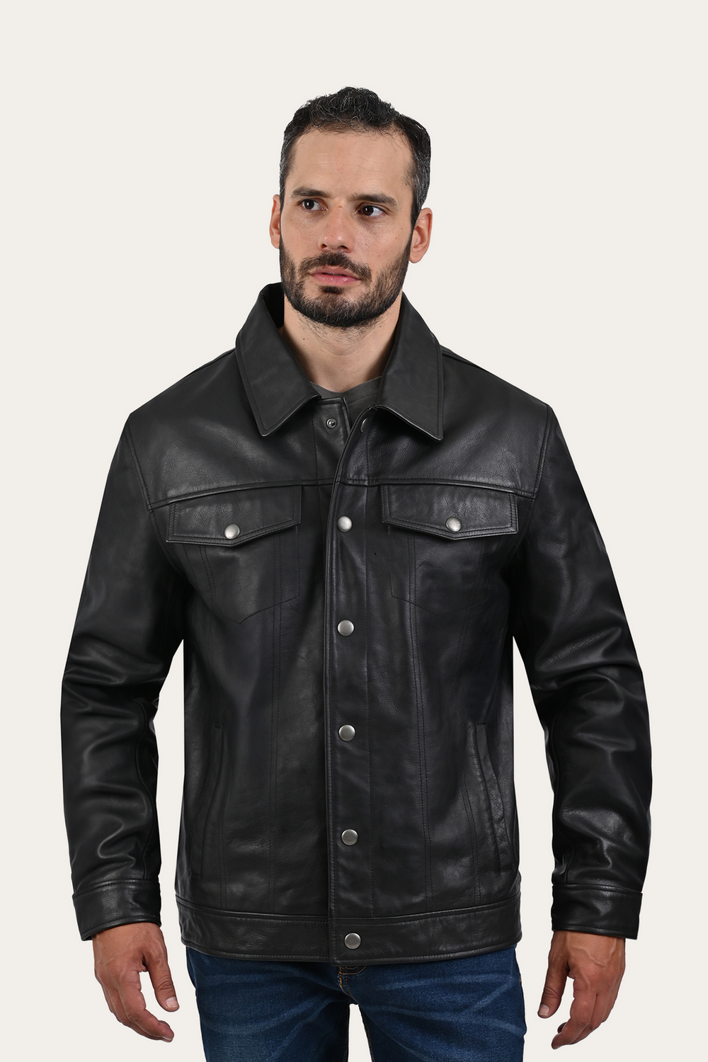 Black Baxter Trucker Jacket - Black