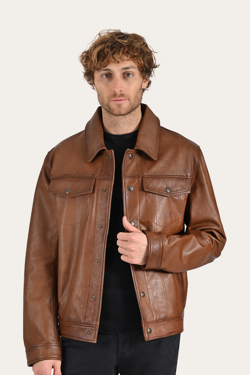 Brown Baxter Trucker Jacket - Brown