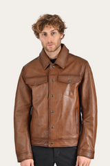 Brown Baxter Trucker Jacket - Brown