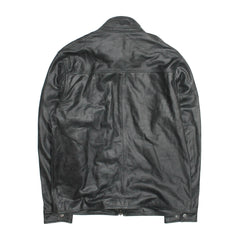 Men’s Black Lawton Modern Nappa Biker Jacket - Black