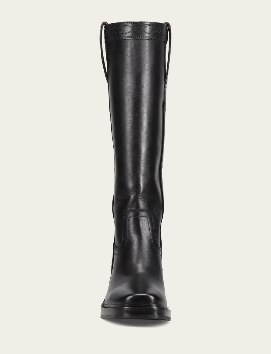 Women's Black Kate Pull On Wide Calf Tall Boots - Black