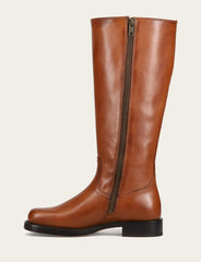 Women's Cognac Campus Low Heel Tall Riding Wide Calf Boot - Cognac