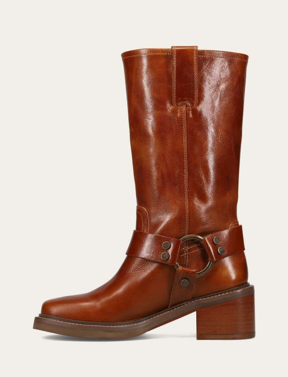 Women’s Amber Knee-High Kate Harness Boot - Amber