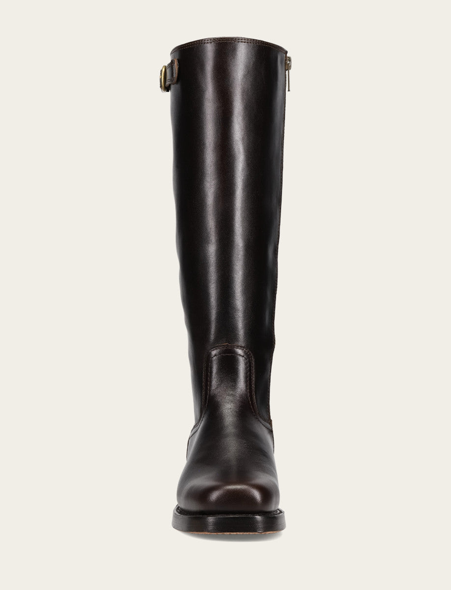 Women's Bourbon Campus Low Heel Tall Riding Boot - Bourbon