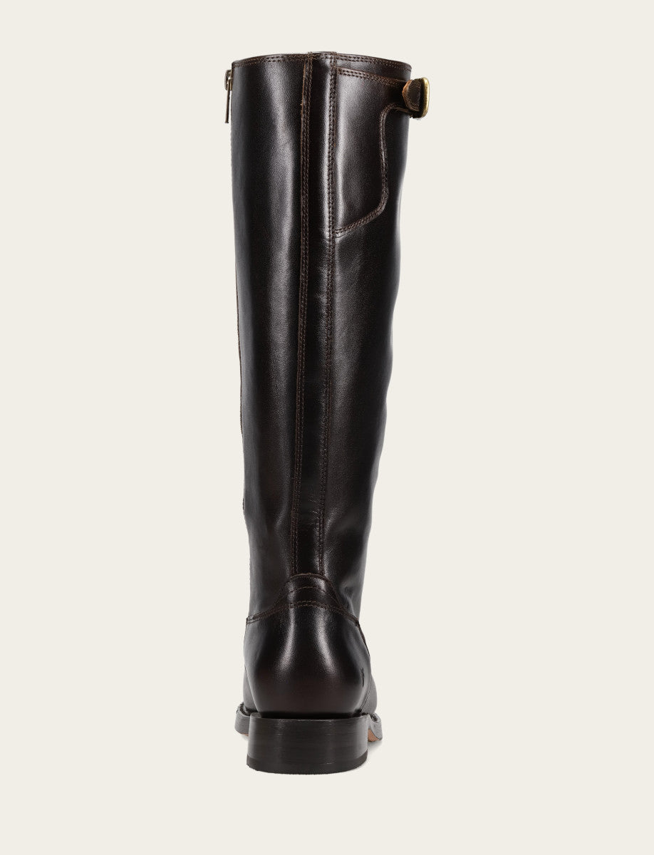 Women's Bourbon Campus Low Heel Tall Riding Boot - Bourbon